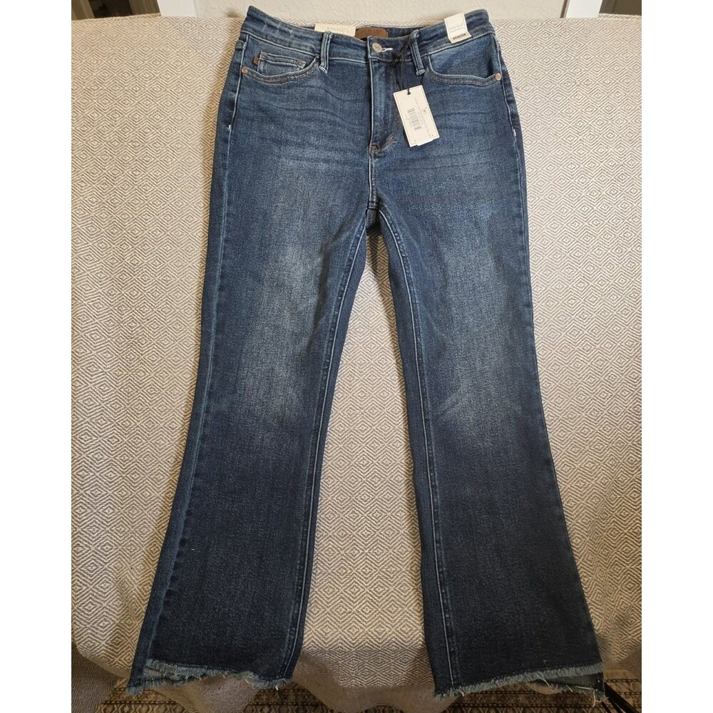 Judy Blue High Rise Kick Flare Jeans NWT Size 9/29 Dark BlueBrand: Judy...